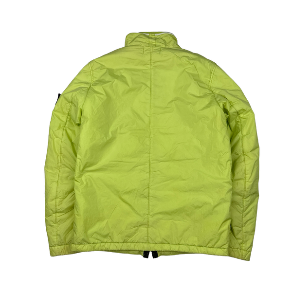 Stone Island 2019 Yellow Crinkle Reps Padded Jacket - Small