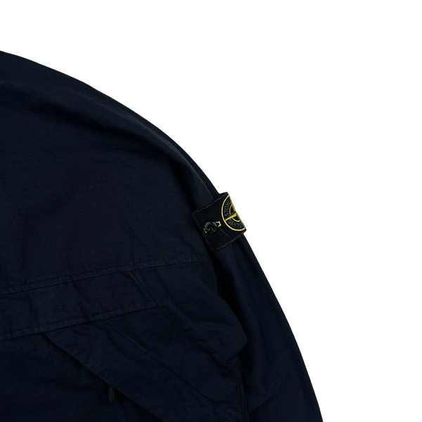 Stone Island 2021 Navy Cotton Ripstop Smock Pullover - Medium