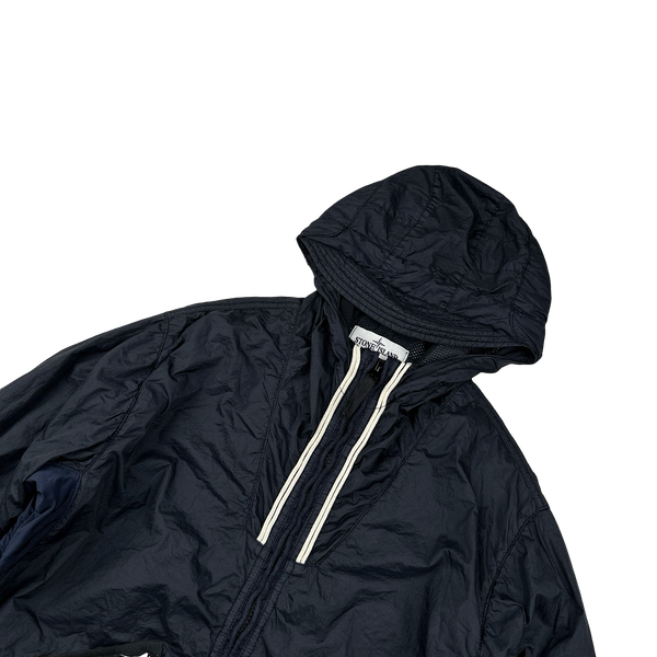 Stone Island 2012 Navy Membrana TC Hooded Jacket - Small