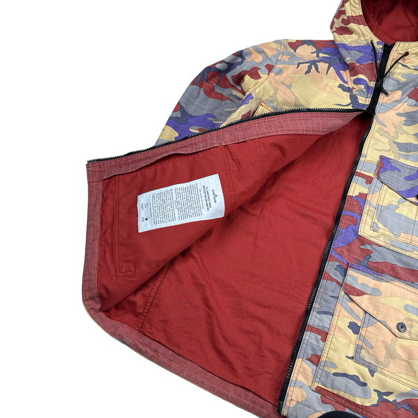 Stone Island 2022 Heritage Camo Ripstop Nylon Watro Hooded Jacket - XL