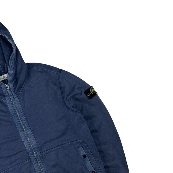 Stone Island 2013 Navy Cotton Zipped Hoodie - XXL