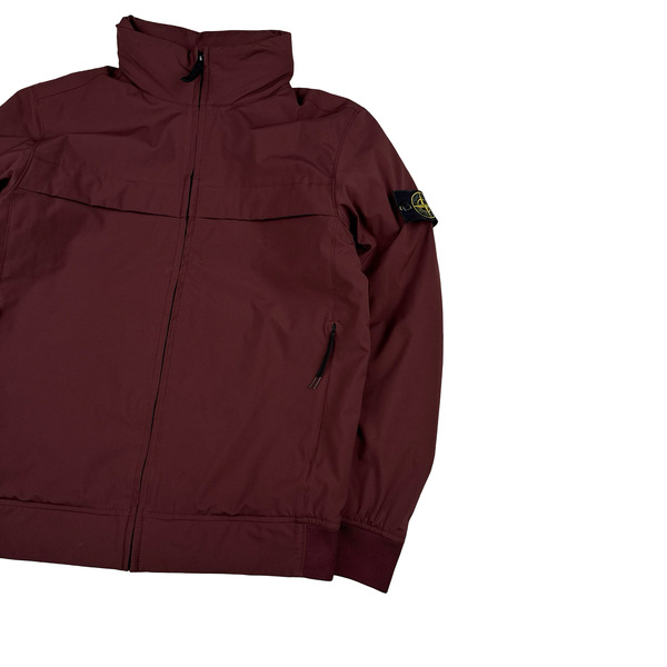 Stone Island 2019 Burgundy Soft Shell R Primaloft Jacket - Medium