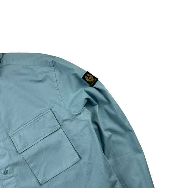 Belstaff Baby Blue Buttoned Overshirt - Large