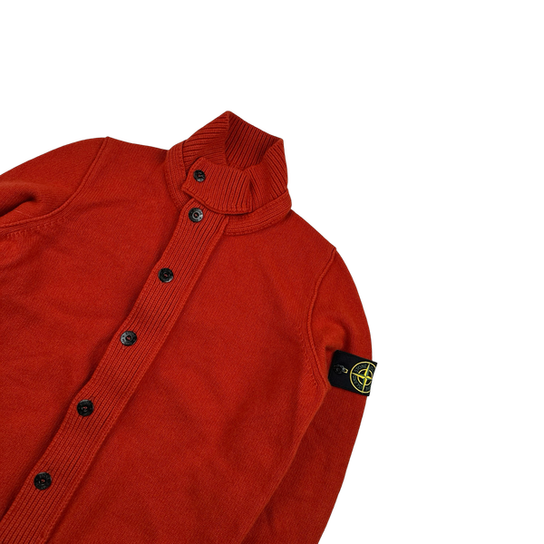 Stone Island 2014 Red Wool Knitted Jumper - Small