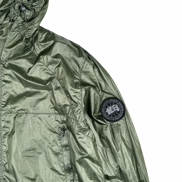 Canada Goose Dark Sage Lightweight Packable Nylon Hooded Jacket - Large