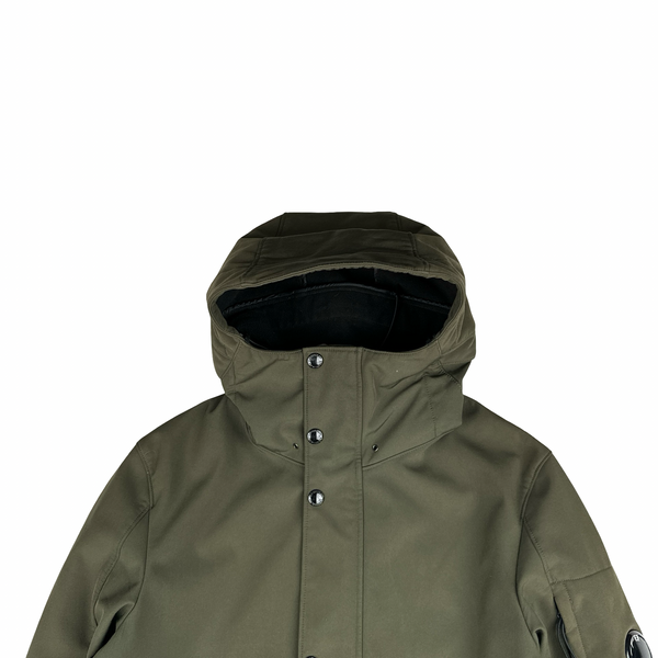 CP Company Khaki Fishtail Soft Shell Parka - Large