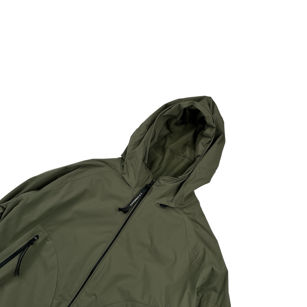CP Company Olive Pro Tek Hooded Jacket - Medium