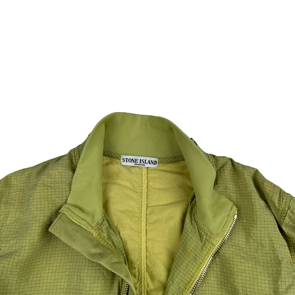 Stone Island 2010 Yellow Green Screen Carbon Silk Bomber Jacket - XL