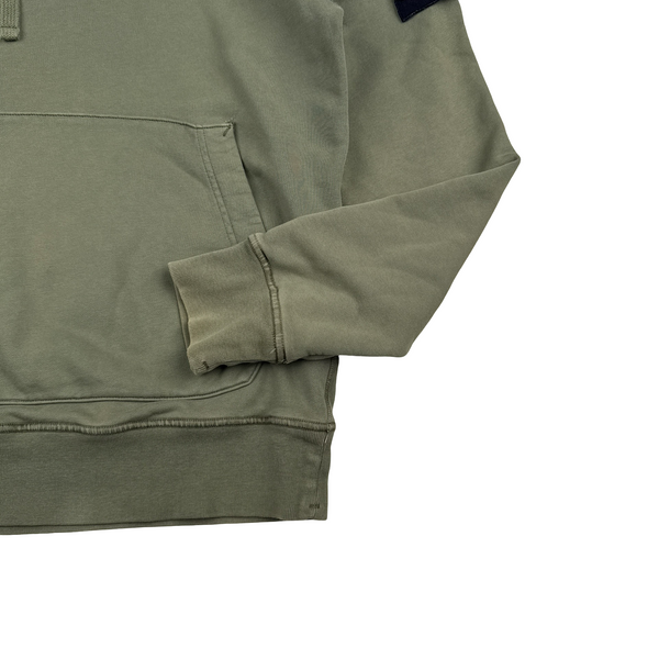 Stone Island 2020 Green Cotton Pullover Hoodie - Small