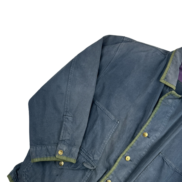 Stone Island 1987 Spellout Denim Carpenter Vintage Jacket - Large