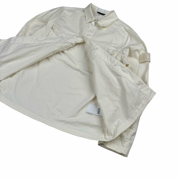Stone Island 2020 White Thick Cotton Ghost Piece Overshirt - Large
