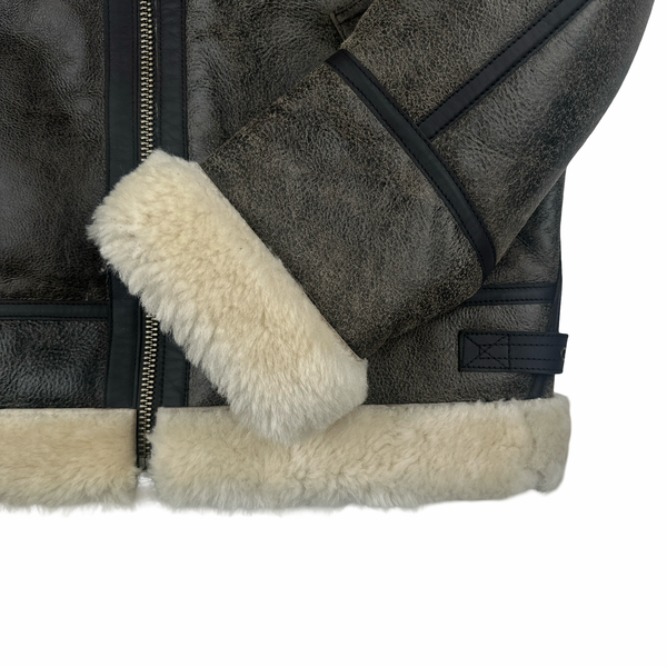 Schott Suede Sherling Lined Thick Jacket - Large