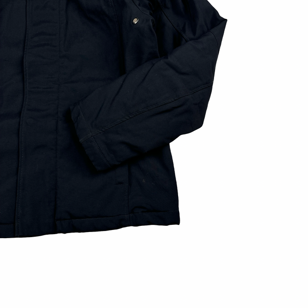 Prada Black Nylon Red Tab Thick Padded Jacket - Large