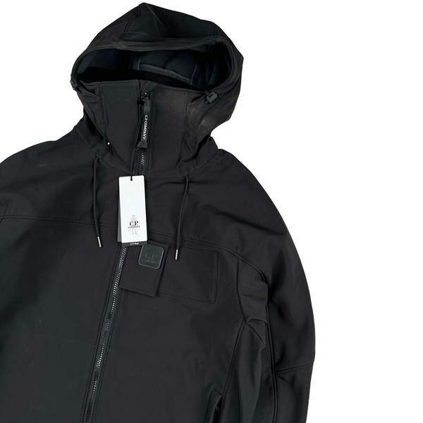 CP Company Black Soft Shell Metropolis Hooded Jacket - XL