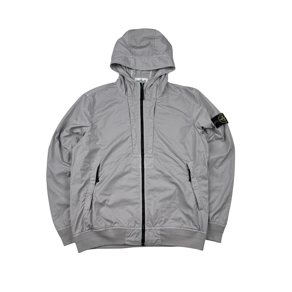 Stone Island Grey Tightly Woven Nylon Twill-TC Overshirt - XL