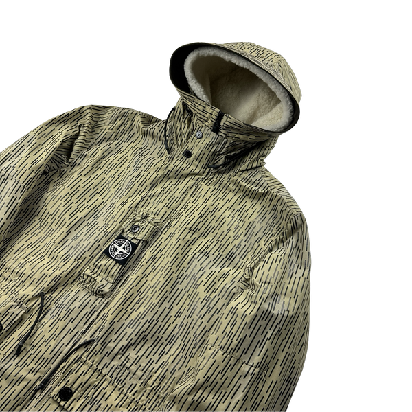 Stone Island 2021 Rain Camo Watro Reflective Parka Jacket - Large