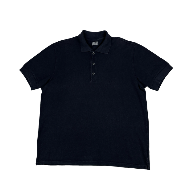 CP Company Navy Cotton Polo Shirt - XL