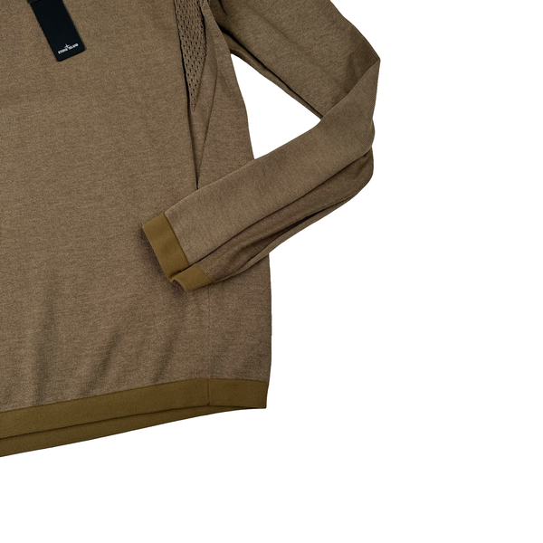 Stone Island 2025 Stellina Brown Primaloft Bio Wool Jumper - Large