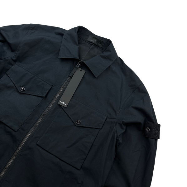 Stone Island 2022 Navy Ventile Cotton Ghost Overshirt - Large
