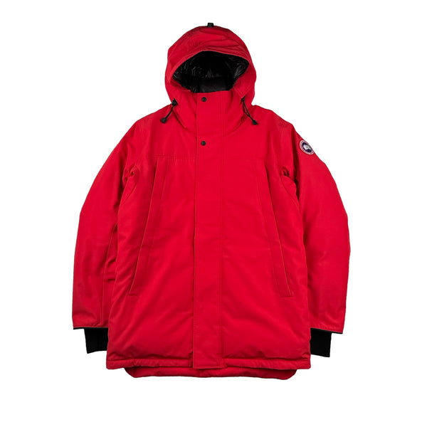 Canada goose red down jacket hotsell