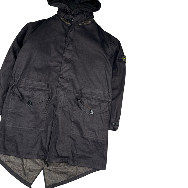 Stone Island 2005 Charcoal Lino Flax Dutch Rope Liner Jacket - XL