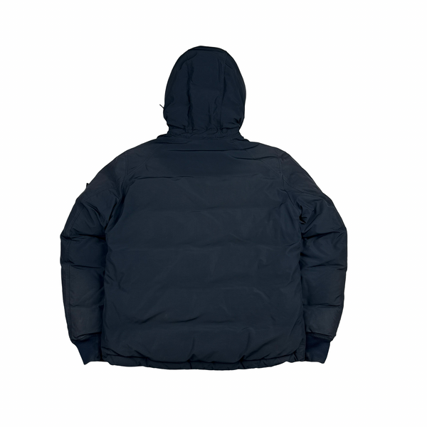 Stone Island Navy Down Filled Micro Reps Jacket - Large