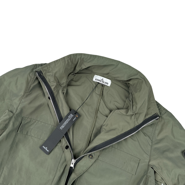 Stone Island 2020 Khaki Micro Reps Field Multi Pocket Jacket - Medium