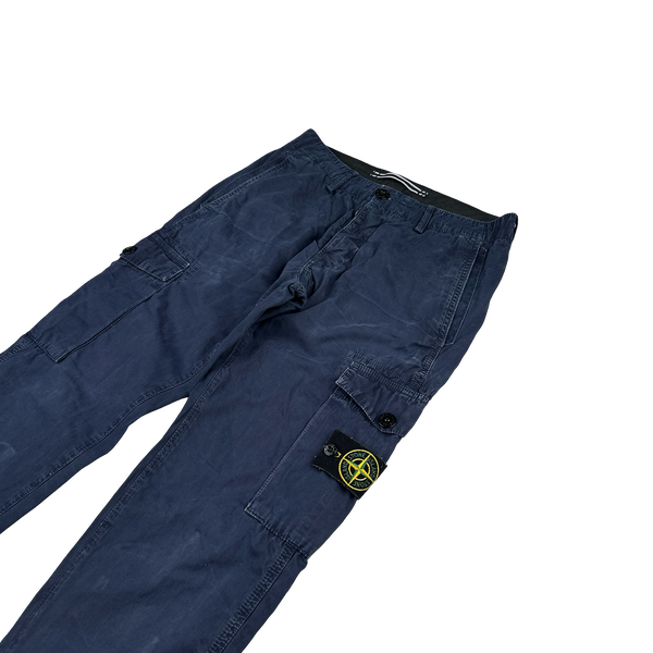 Stone Island 2017 Navy Cotton Twill Cargos - 29"