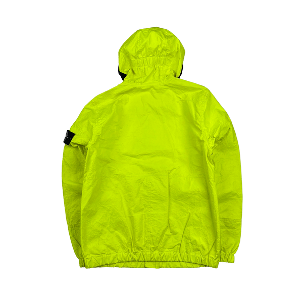 Stone Island 2016 Rare Neon Yellow Featherweight Leather Jacket - Medium