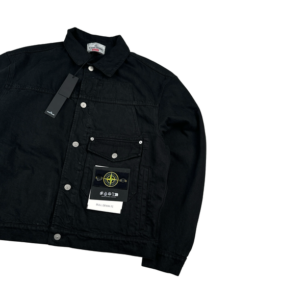 Stone Island x Supreme 2023 Black Bull Denim TC Jacket - Medium