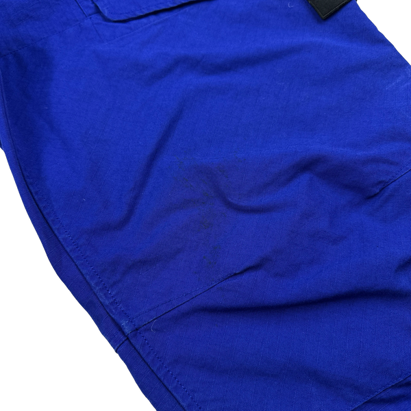 Stone Island 2023 Blue Ripstop LO Cotton Cargos - 33"