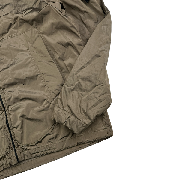 Stone Island 2005 Brown Olive Velvet Lined Shimmer Jacket - XL