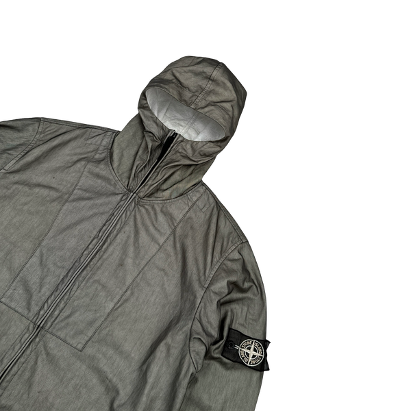 Stone Island 2008 Grey Tyveck Snowflake White Mesh Badge Jacket - Medium