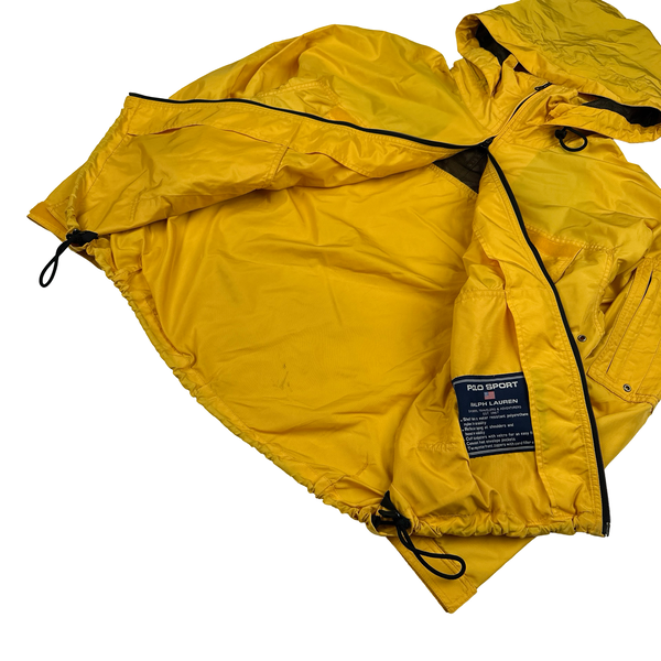 Ralph Lauren Polo Sport Yellow Water Resistant Multi Pocket Hooded Jacket - XL