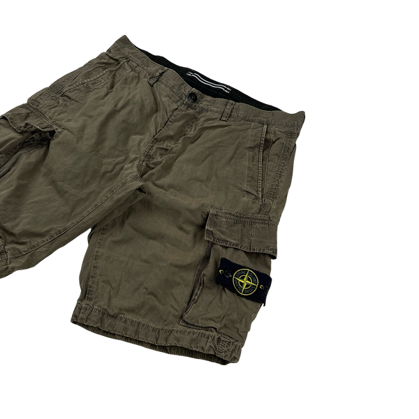 Stone Island 2013 Khaki Cargo Shorts - 34"