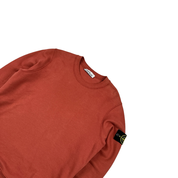 Stone Island 2021 Brick Red Crewneck Sweatshirt - Small