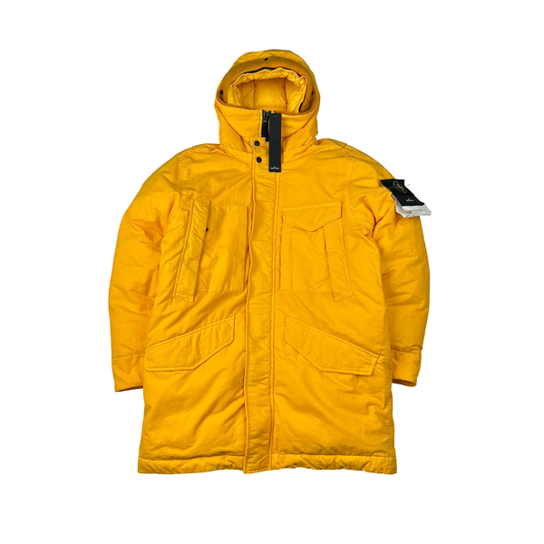 Stone Island 2022 Yellow Opaque Nylon Twill Down TC Puffer - Small