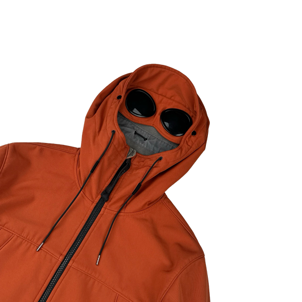 CP Company Burnt Orange Fleece Lined Soft Shell Jacket - Medium
