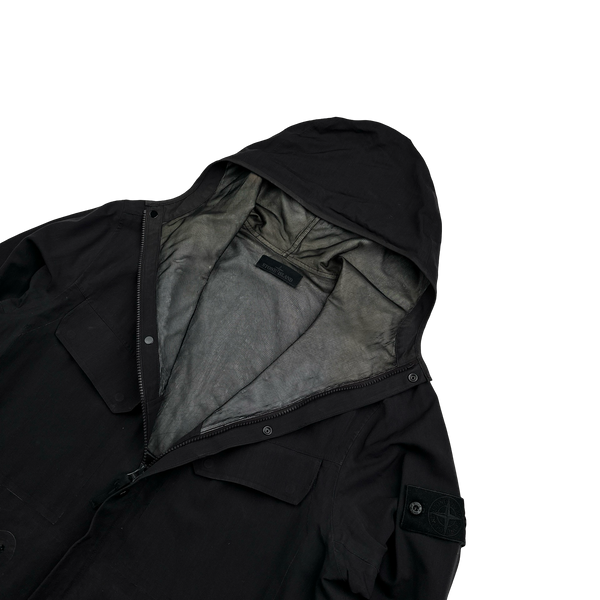 Stone Island 2016 Black Ghost Piece Water Repellent Wool Jacket - XL