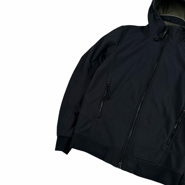 CP Company Navy Fleece Lined Soft Shell Lens Jacket - Small