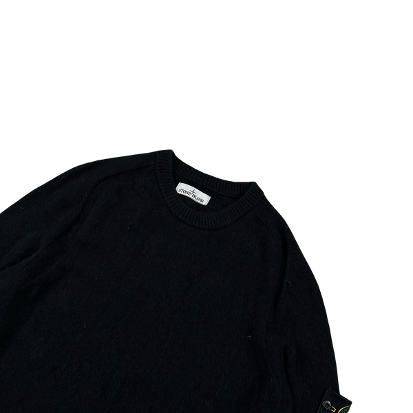 Stone Island 2018 Black Wool Crewneck Jumper - Large