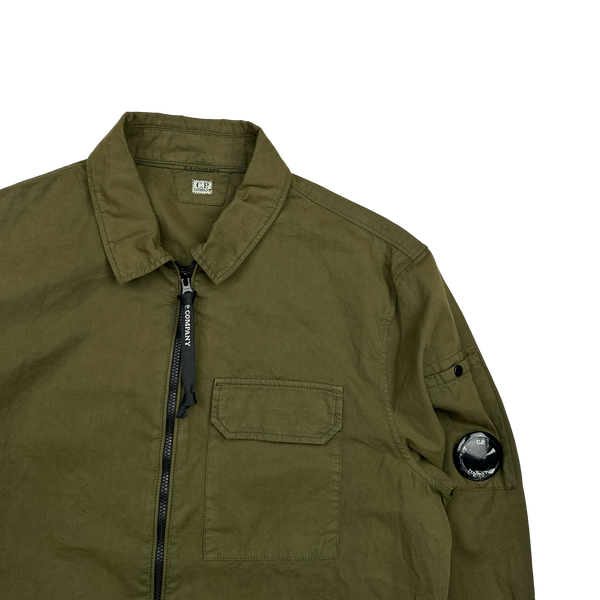 CP Company Khaki Cotton Overshirt - Small