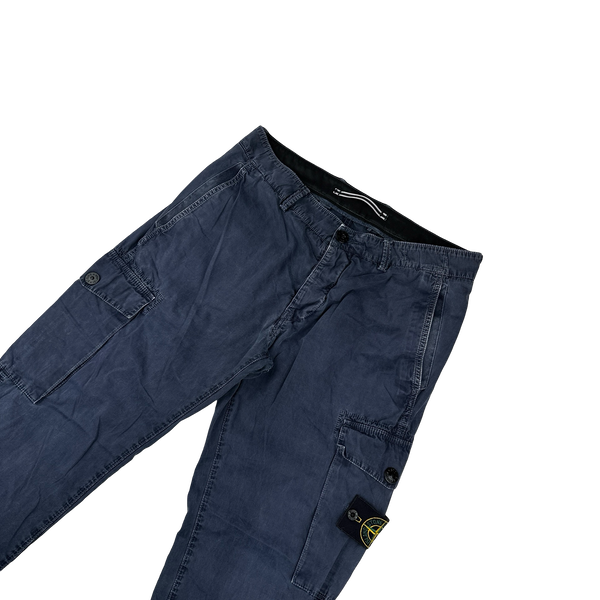 Stone Island 2017 Navy Cotton Twill Cargos - 32"