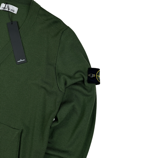 Stone Island 2022 Forest Green Knitted Buttoned Cardigan Jumper - Large