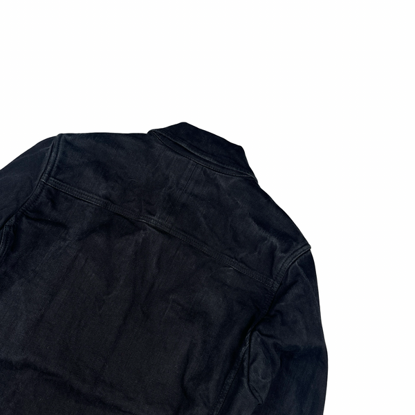 Stone Island 2015 Black Denim Buttoned Jacket - Small