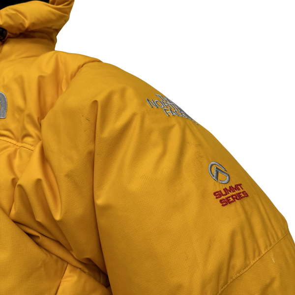 North Face Yellow Summit Series Down Filled Puffer Jacket - Small