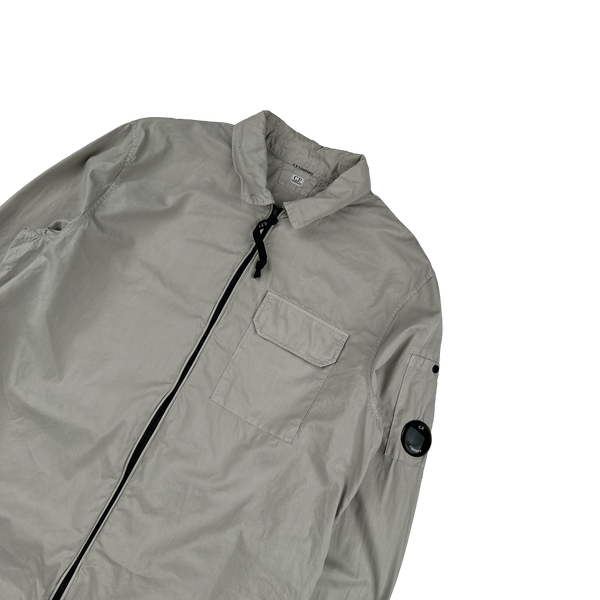 CP Company Grey Cotton Overshirt - Large