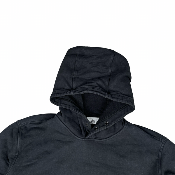 Stone Island 2023 Black Cotton Hoodie Jumper - XXL