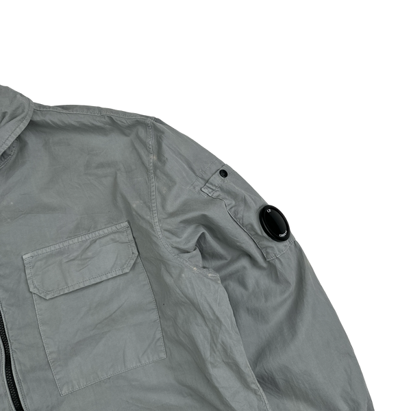 CP Company Grey Cotton Overshirt - Medium