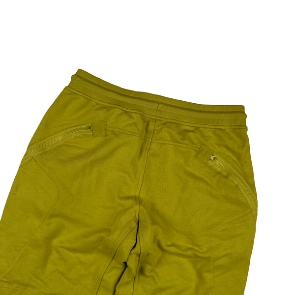 CP Company Mustard Cotton Fleece Lens View Shorts - Small